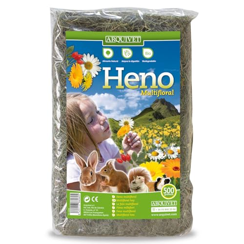 Arquivet Mehrblumiges Heu für Nagetiere und kleine Säugetiere, 500 g (1 Stück)